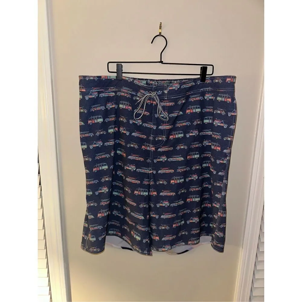 RARE Masters X Peter Millar Men's Swim Trunks 2XL Beach Cars